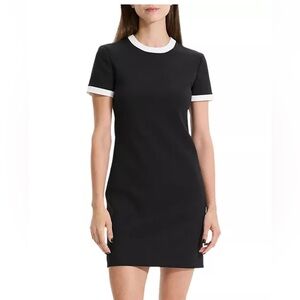 Theory Black with White Sheath Dress size 0